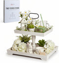 2-Tiered Rustic Wooden Tray