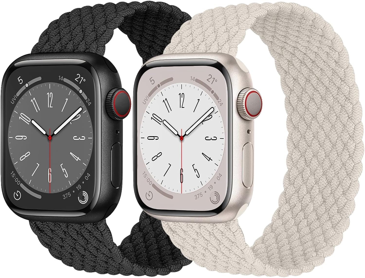 2 Pack Braided Solo Loop For Apple Watch Band