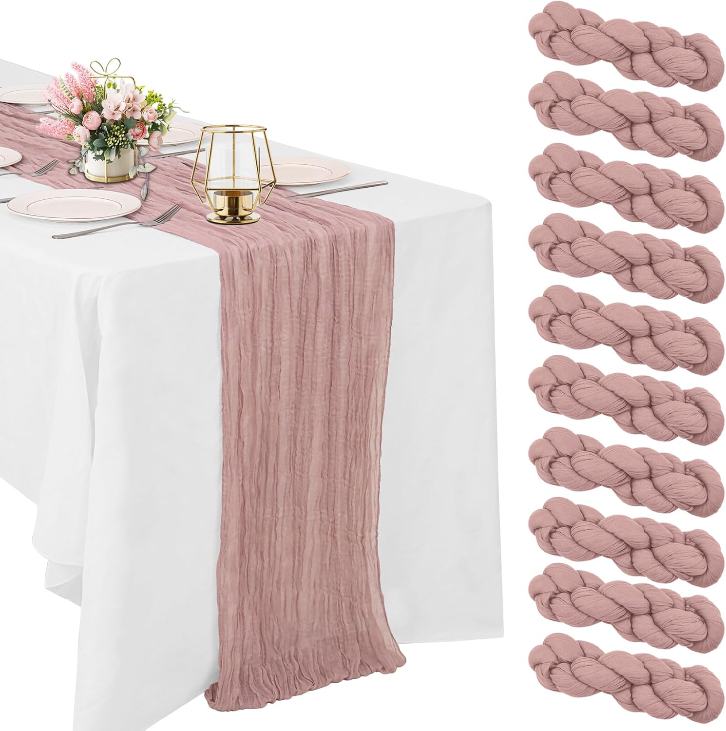 Cheesecloth Table Runner 10ft (10 pack)