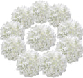 Flojery Silk Hydrangea Heads Artificial Flowers Heads with Stems