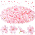 WILLBOND 100 Pieces Mini Faux Flower Heads Cherry Blossom