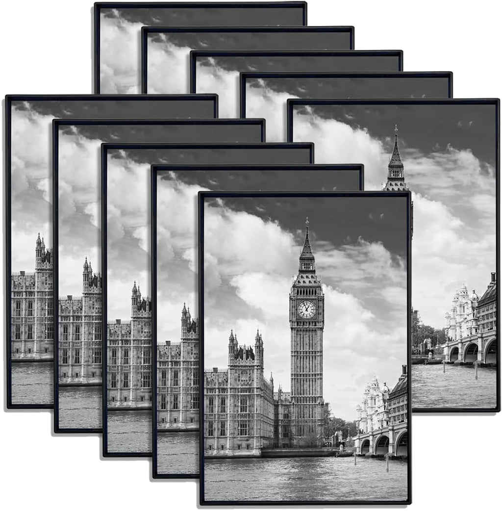 Black Picture Frames 4x6 (Set of 10)