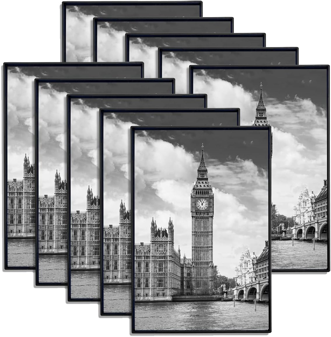 Black Picture Frames 4x6 (Set of 10)