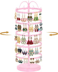 MODOWEY 5 Tier Rotating Earring Holder Organizer Stand