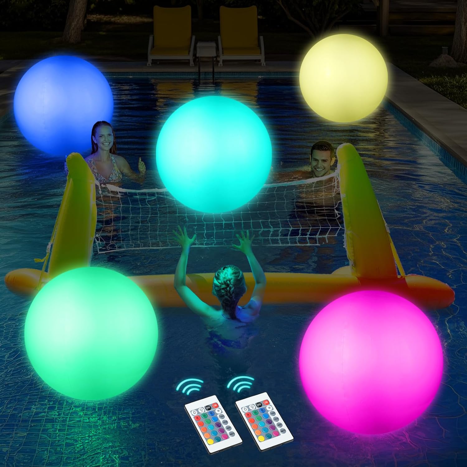 Icnice Pool Toys, LED Beach Ball