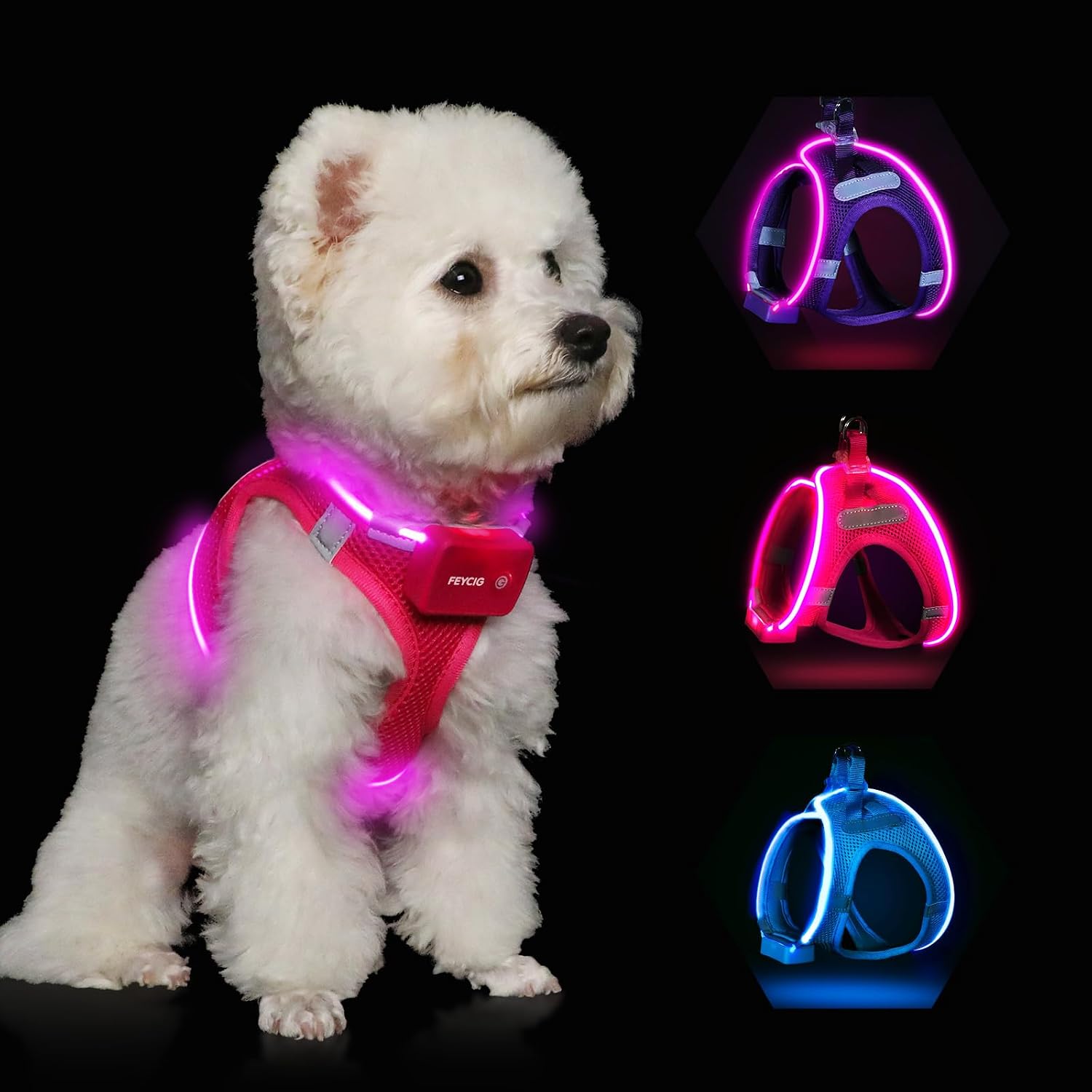 Light up Dog Harness For Small Dog.