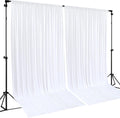 White Backdrop Curtains 8 x10ft, 2 panels