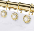 Gold Shower Curtain Hooks Rings, Decorative Shower Curtain Hangers