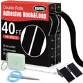 Navona 40Ft x 1Inch Hook and Loop Strips with Adhesive