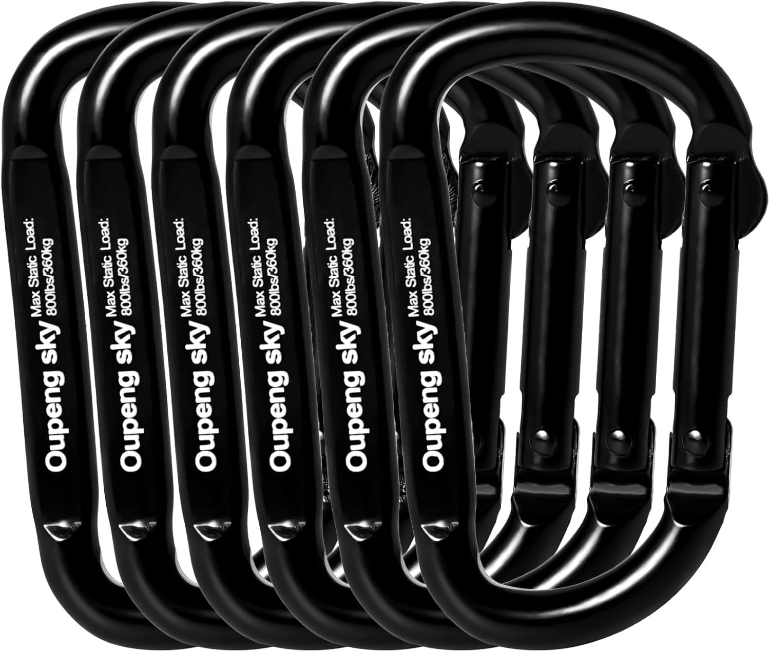 6 Piece Carabiner Clips.