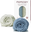 Momcozy Muslin Mini Crib Sheets Fitted - 38''x26'' Pack and Play Sheets for Pack N Play Mattress