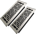 Floor Register, Satin Nickel 4x10 (2 pack)