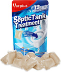 Vacplus Septic Tank Treatment 12 Pcs for 1-Year Supply, Dissolvable Packs with Easy Operation