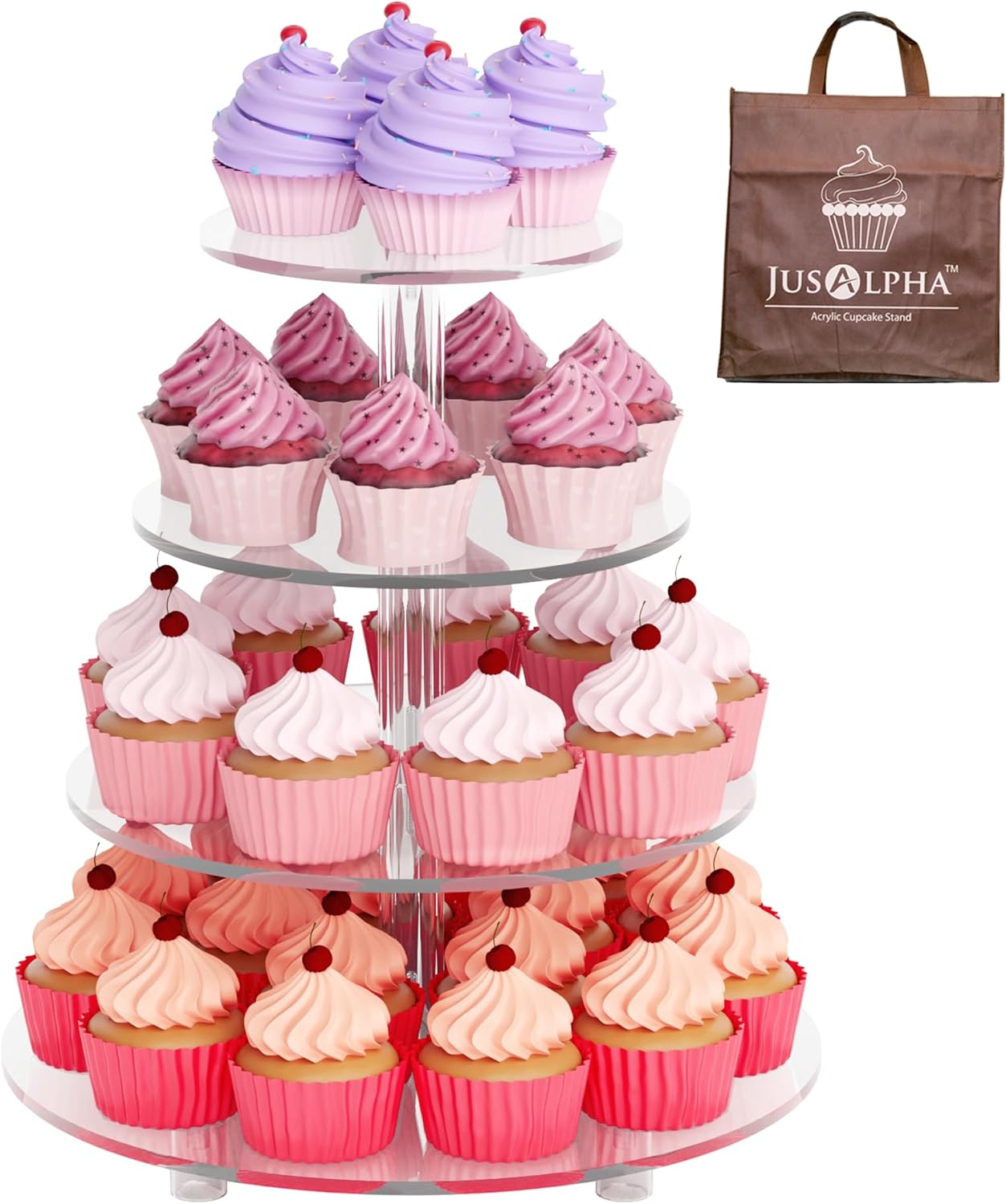 Large 4-Tier Cupcake Stand.