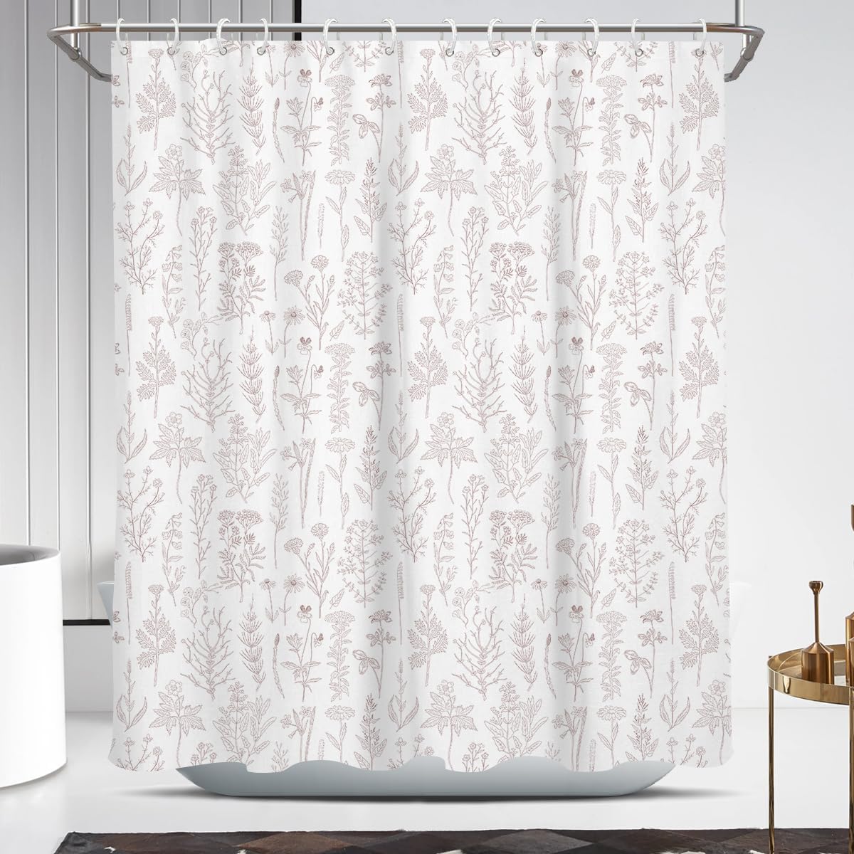 Floral Shower Curtain  60x72 inch