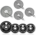 Electric Stove Burner Drip Pans WB31M19) WB31M20 Electric Stove Top Burner Replacement WB30M1(6") WB30M2(8") Compatible for G-E Hot-point Ken-more General Electric Stove Parts by MIFLUS