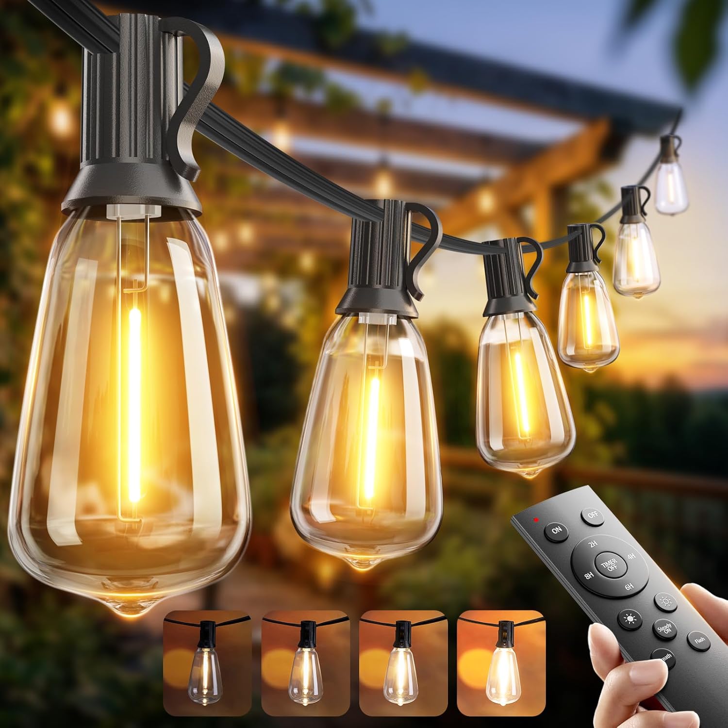 100ft LED Outdoor String Lights