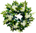 Hydrangea Wreath with Solid and Flashing Lights 22 inch