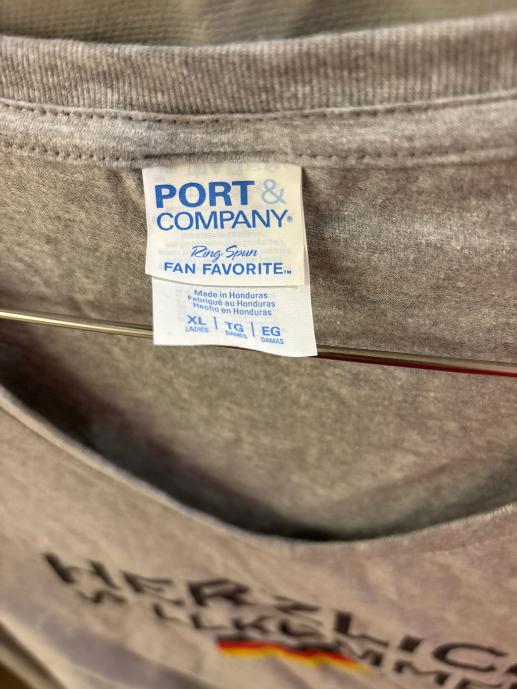 Port and company grey shirt
