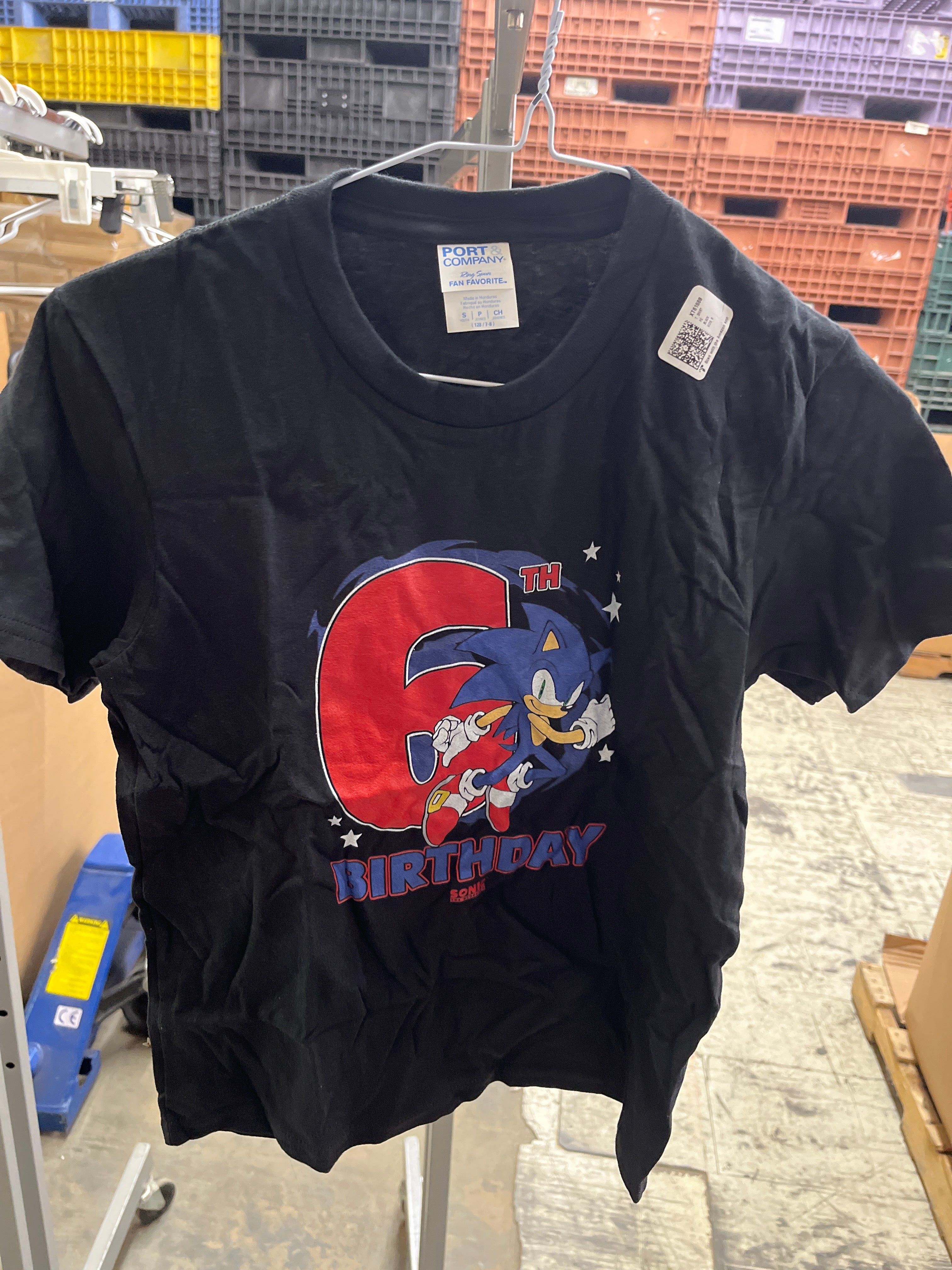 Port and company 6th birthday sonic tshirt