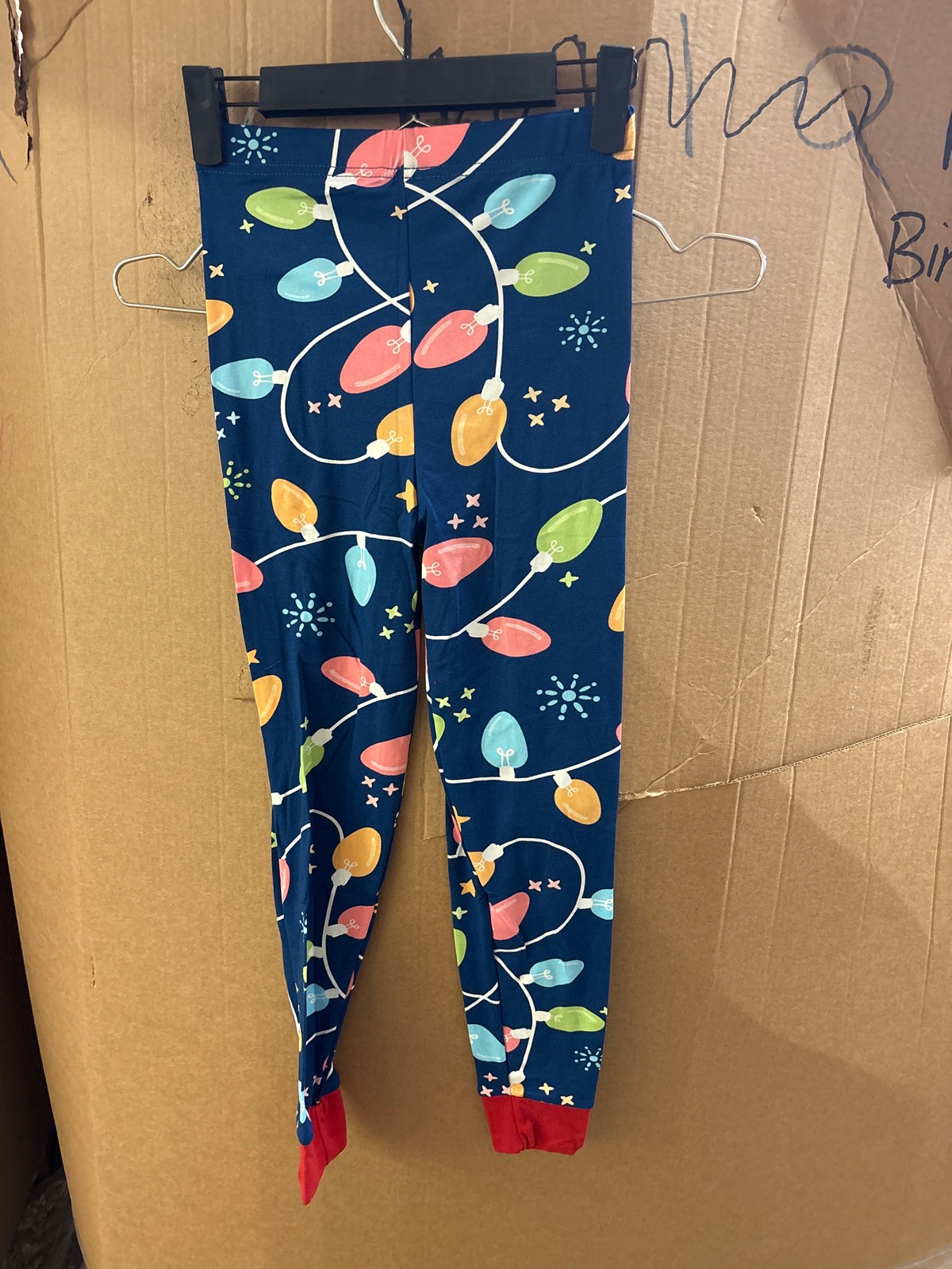 Kids Christmas lights pajamas shirt and pants set (8T)