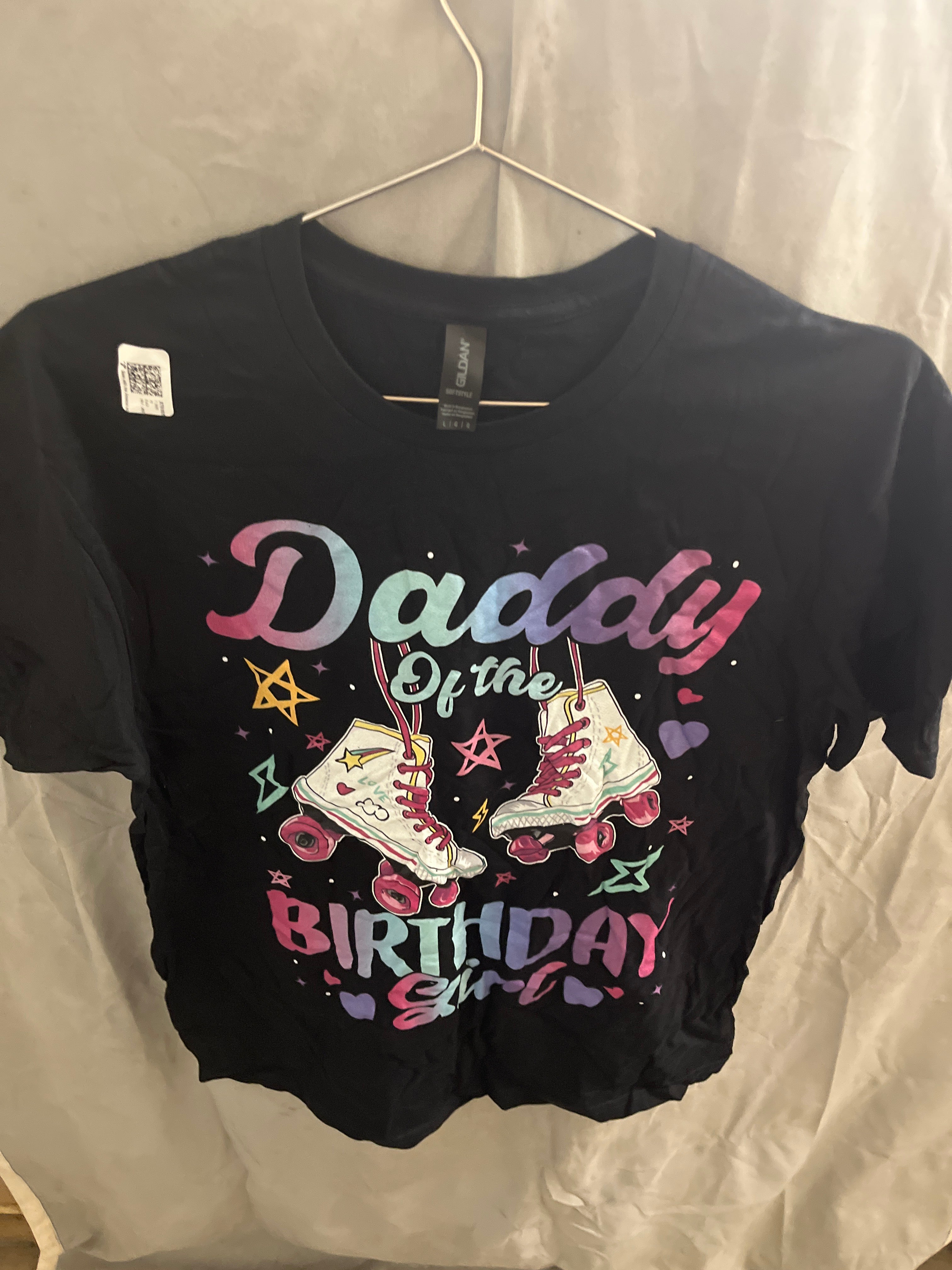 Daddy of the birthday girl black Tshirt