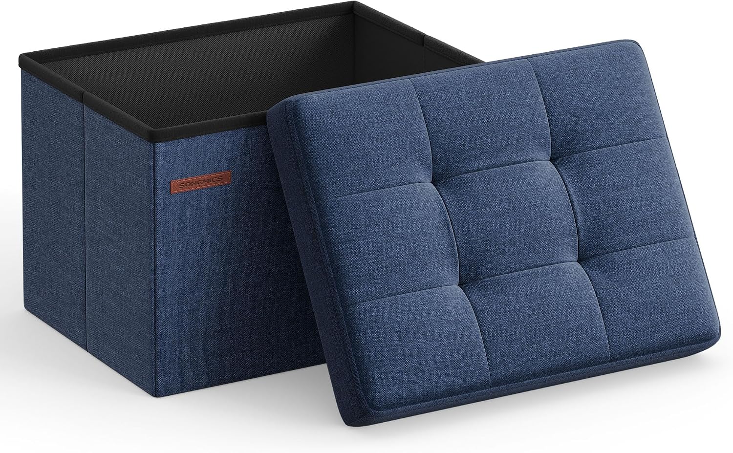 Folding Storage Ottoman 12.2x16.1x12.2 inches