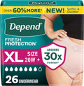 Depend Fresh Protection Adult Diapers, Incontinence
