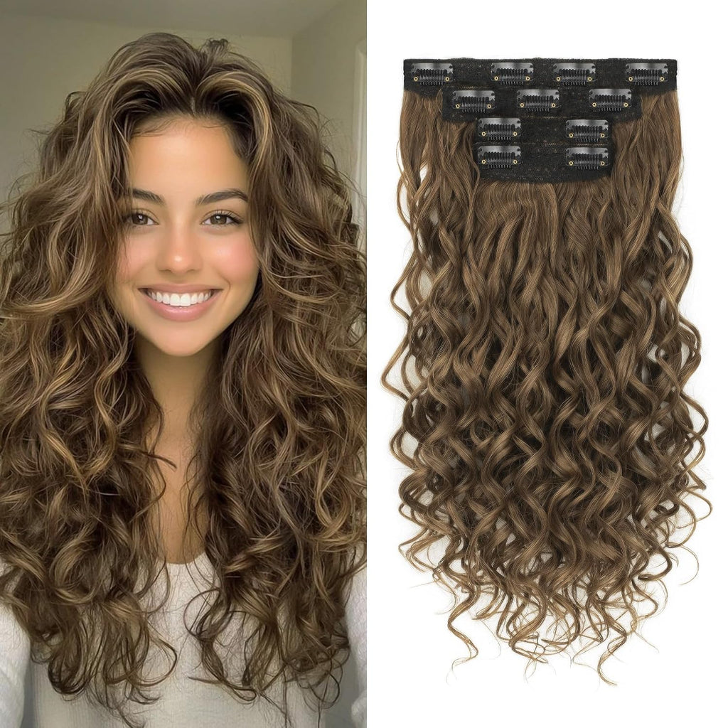 Clip in Hair Extensions, 20 inches 4pcs