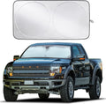 EcoNour Truck Windshield Sun Shade with Storage Pouch