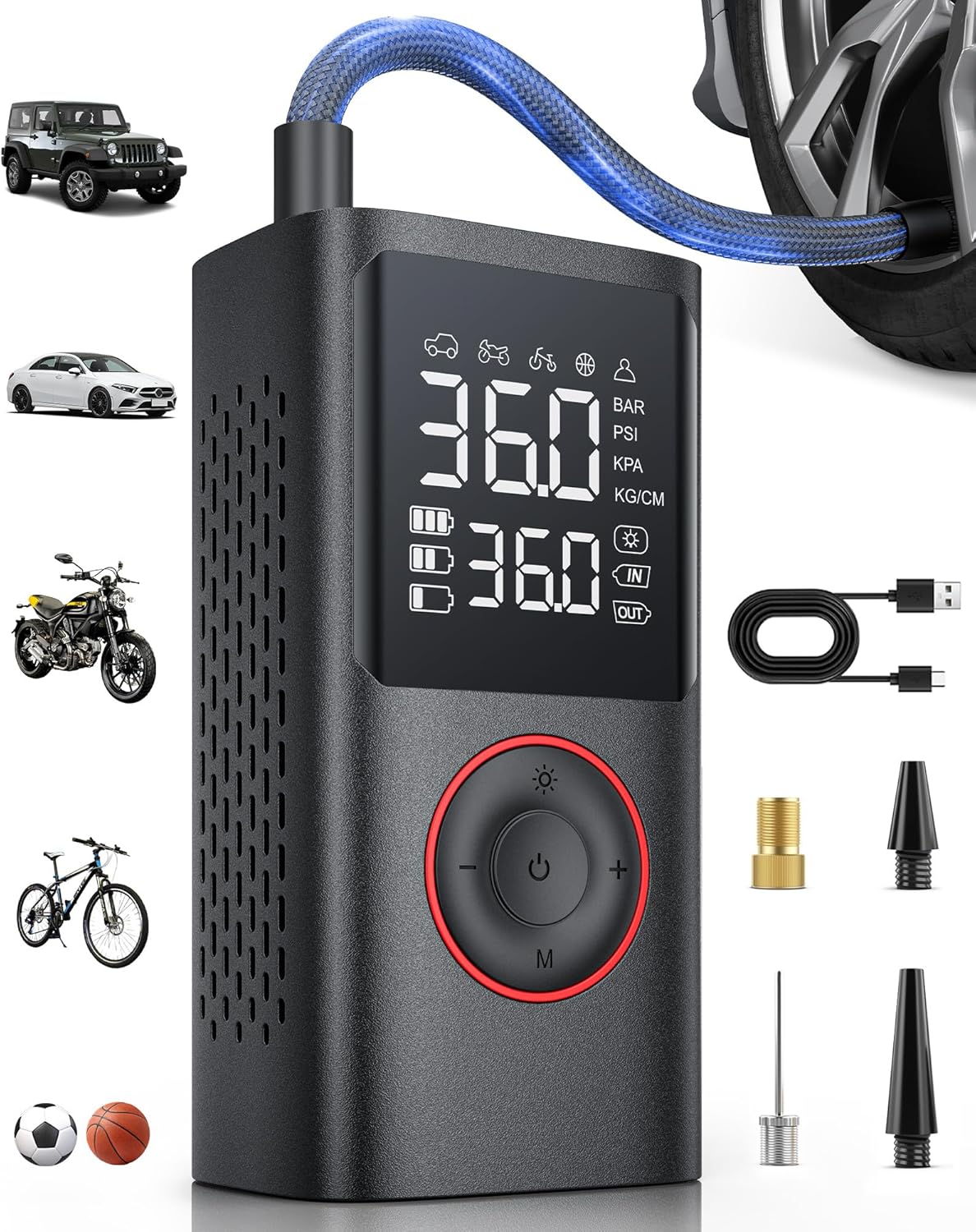 Cordless Tire Inflator.