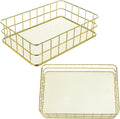 Gold Metal Storage Basket Organizers (2 pack)