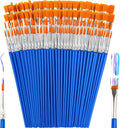 Small Paint Brushes Bulk, 160 Pcs Flat Tip Round Acrylic Paint Brushes for Kids Classroom Acrylic Watercolor Canvas Face Painting Touch Up