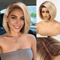HAIRCUBE Ombre Blonde Hightlight Synthetic Lace Front Wig