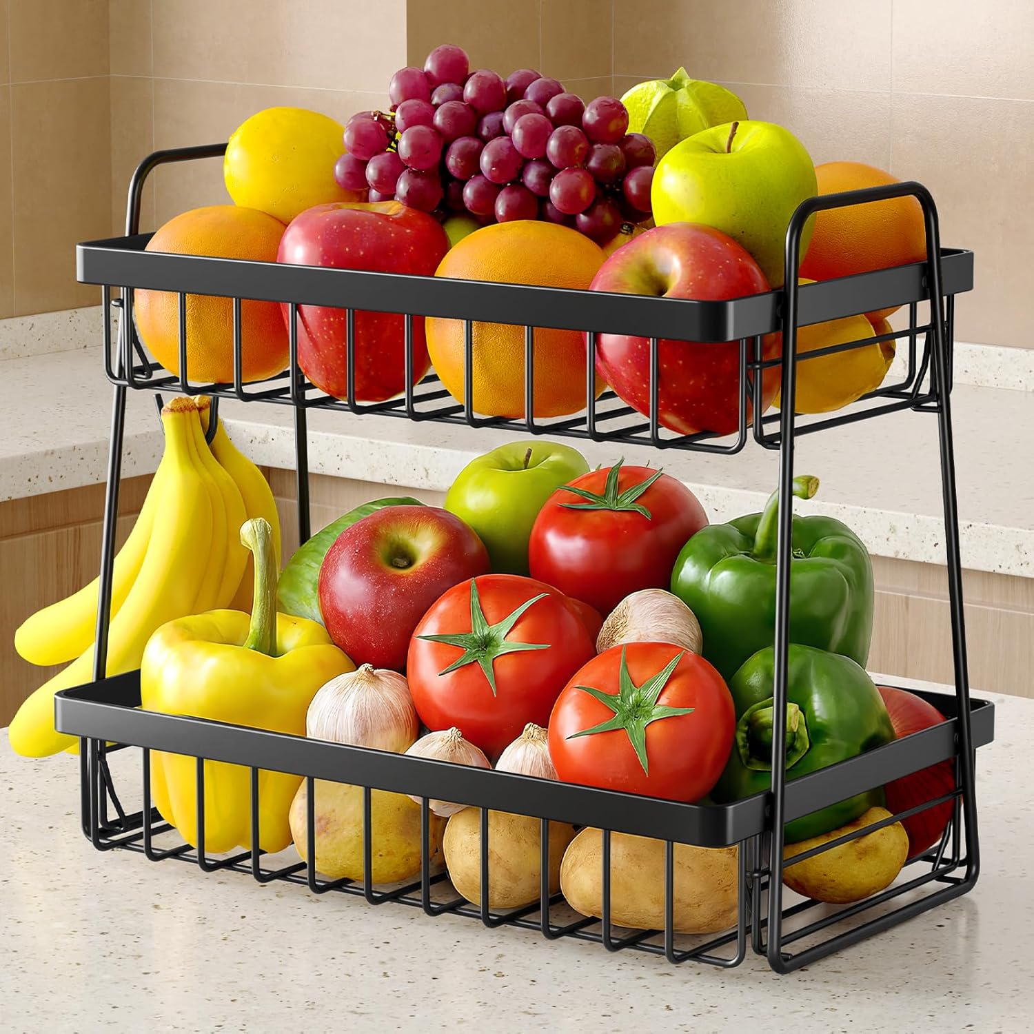 2-Tier Metal Fruit Basket