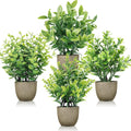 Der Rose 4 Pack Mini Artificial Plants Indoor in Pots Mixed Fake Plants Greenery set