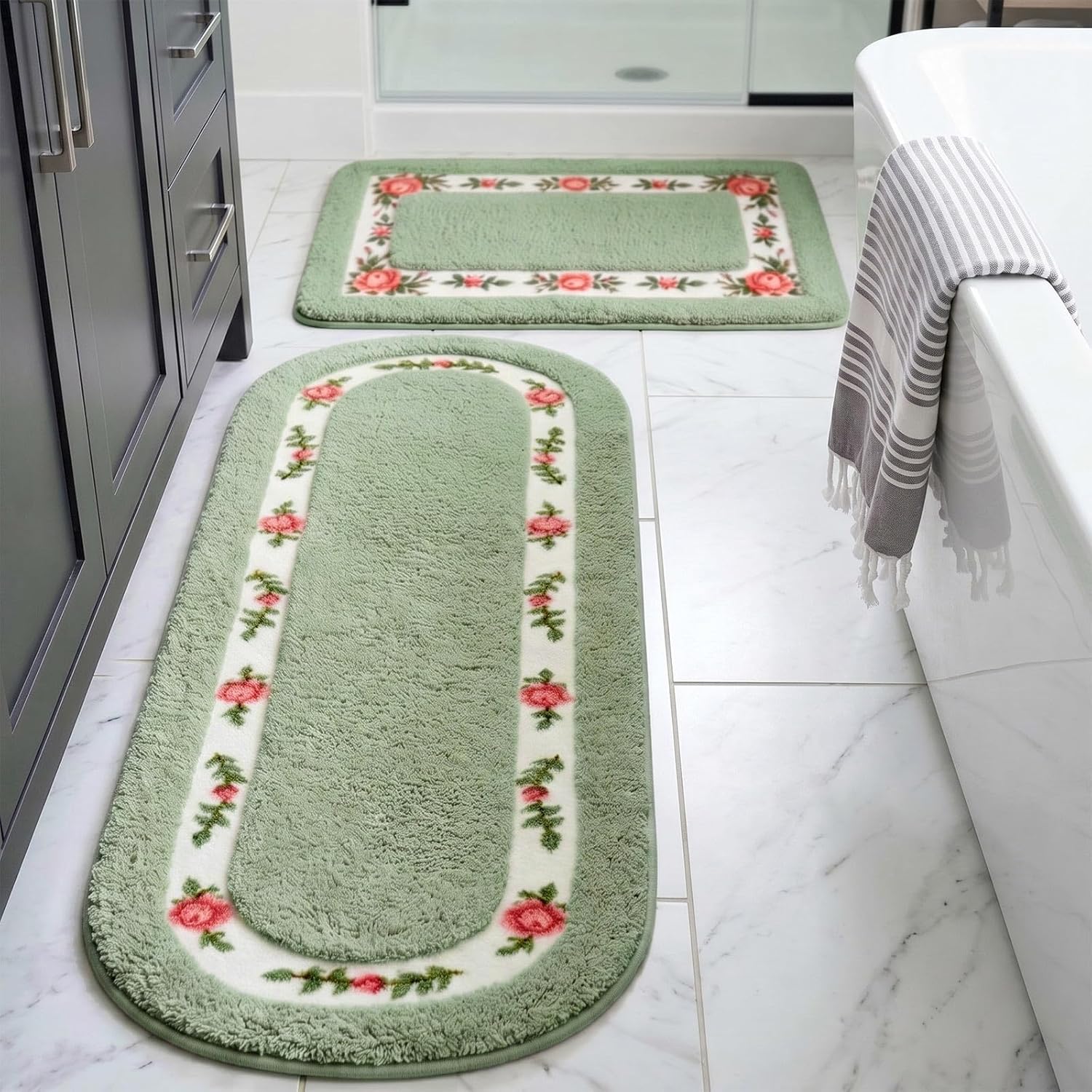 Bathroom Rugs 2pcs