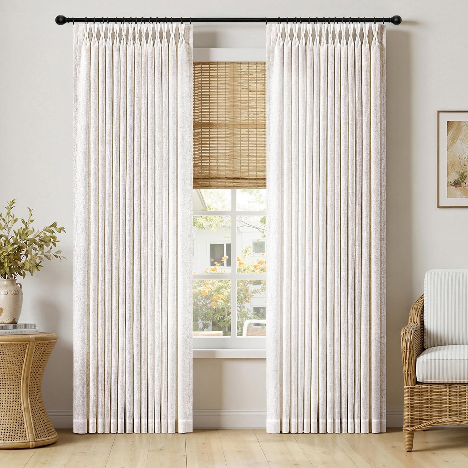 Pinch Pleated Curtains 40x90 inches (2 panels)