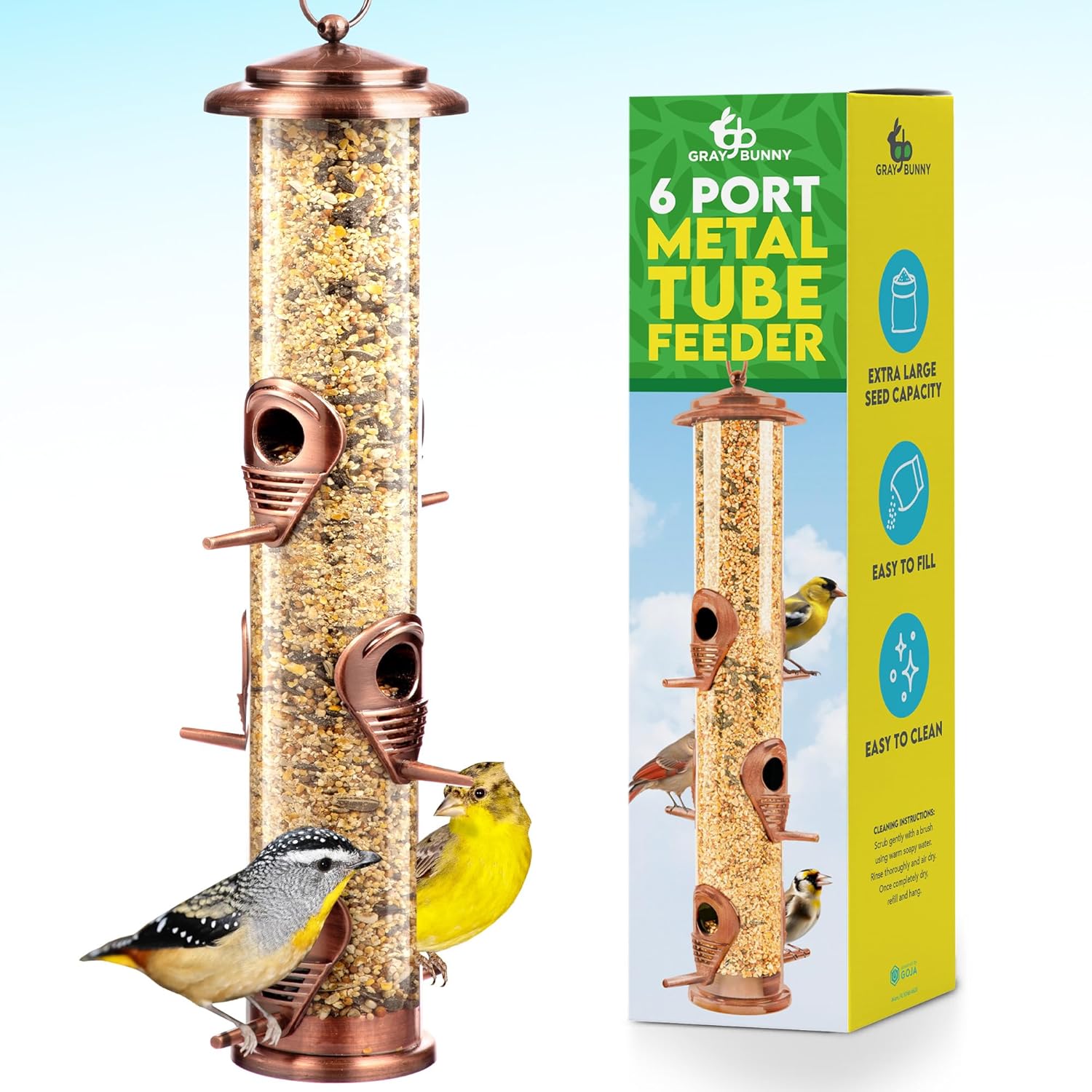 Metal Tube Bird Feeder.