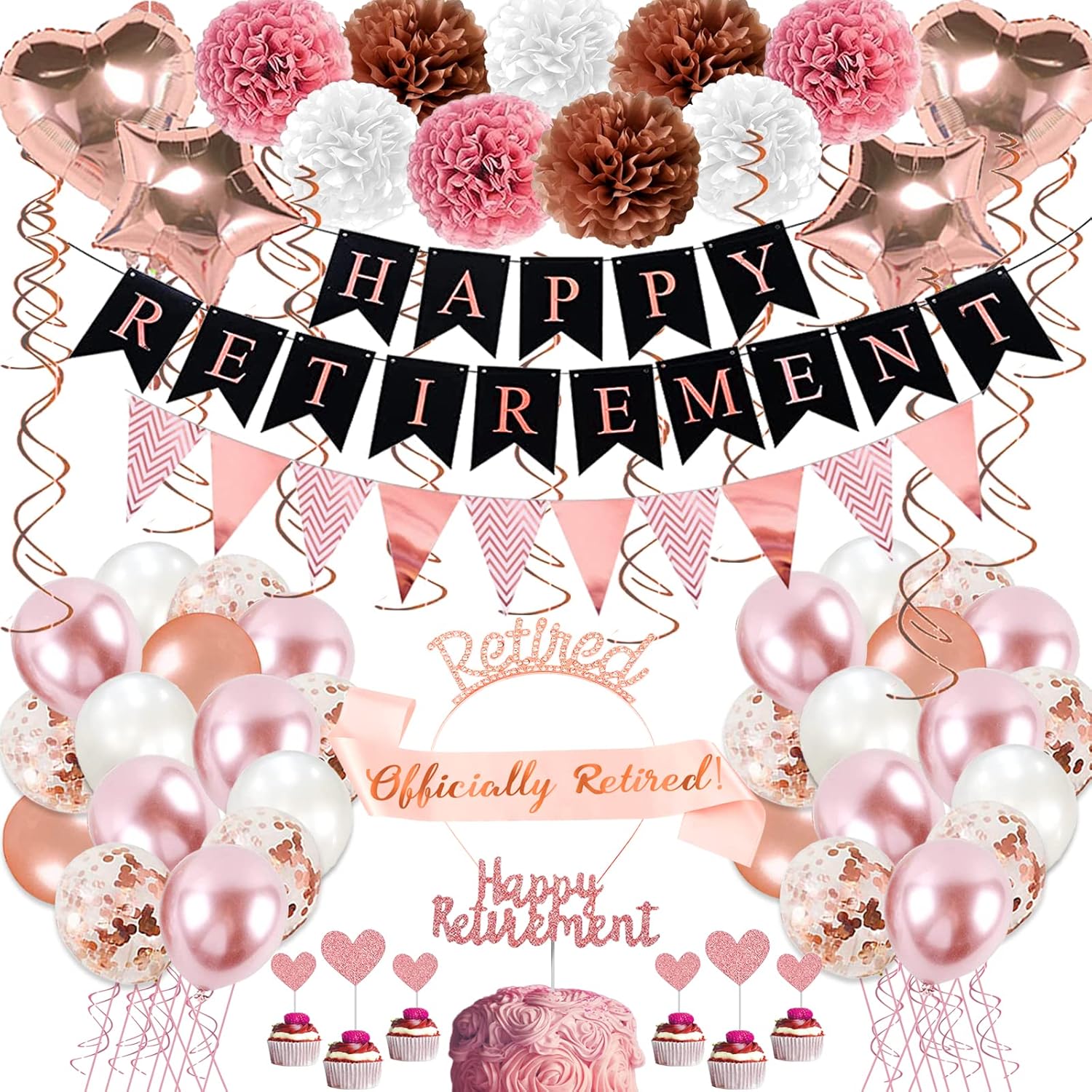 Retirement Party Decorations (63pcs)