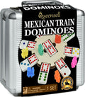 Queensell Mexican Train Dominoes Set with Wooden Hub