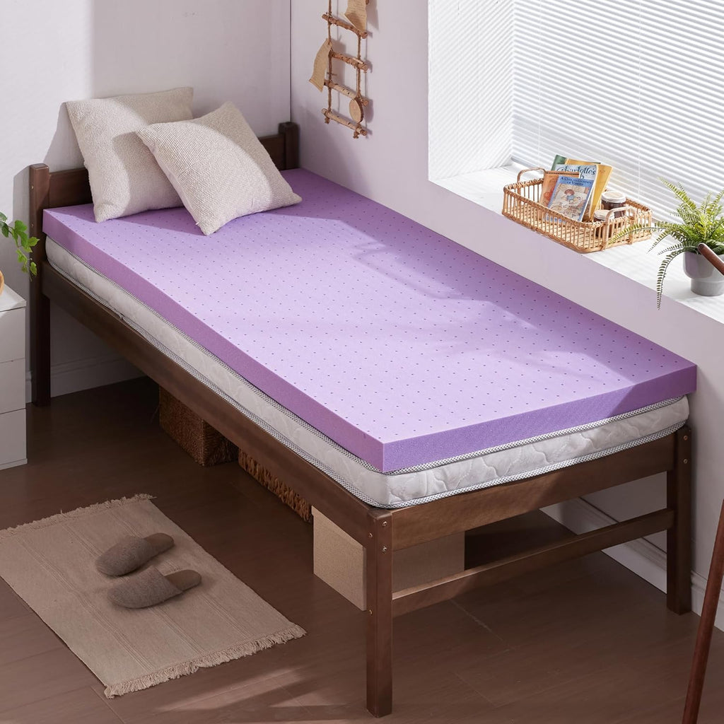 Ventilated Gel Memory Foam Mattress Topper 2 inches (Twin)
