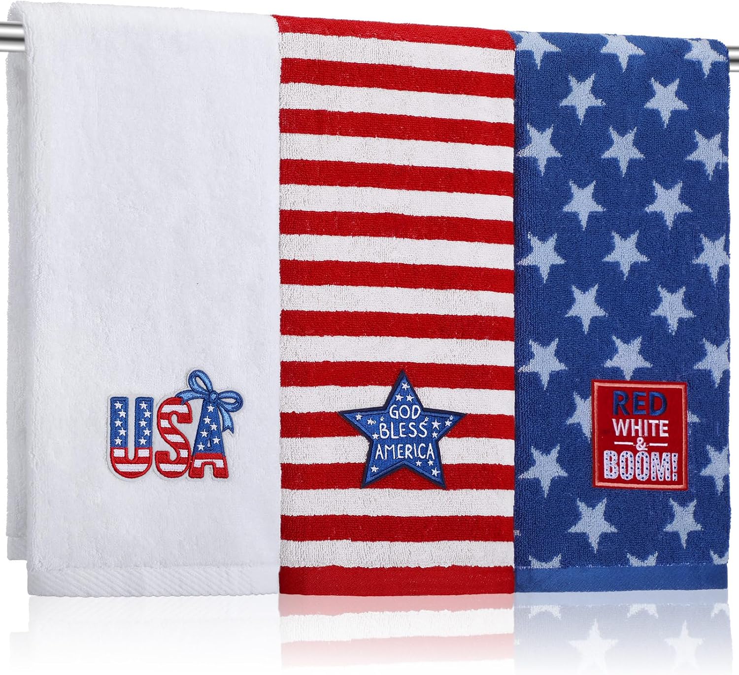 4th of July Hand Towels set of 3