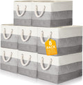 8 Pack Collapsible Storage Bins