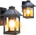 2-Pack Solar Outdoor Wall Lanterns.