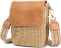 Ambistra Faux Straw Crossbody Bags for Women Small