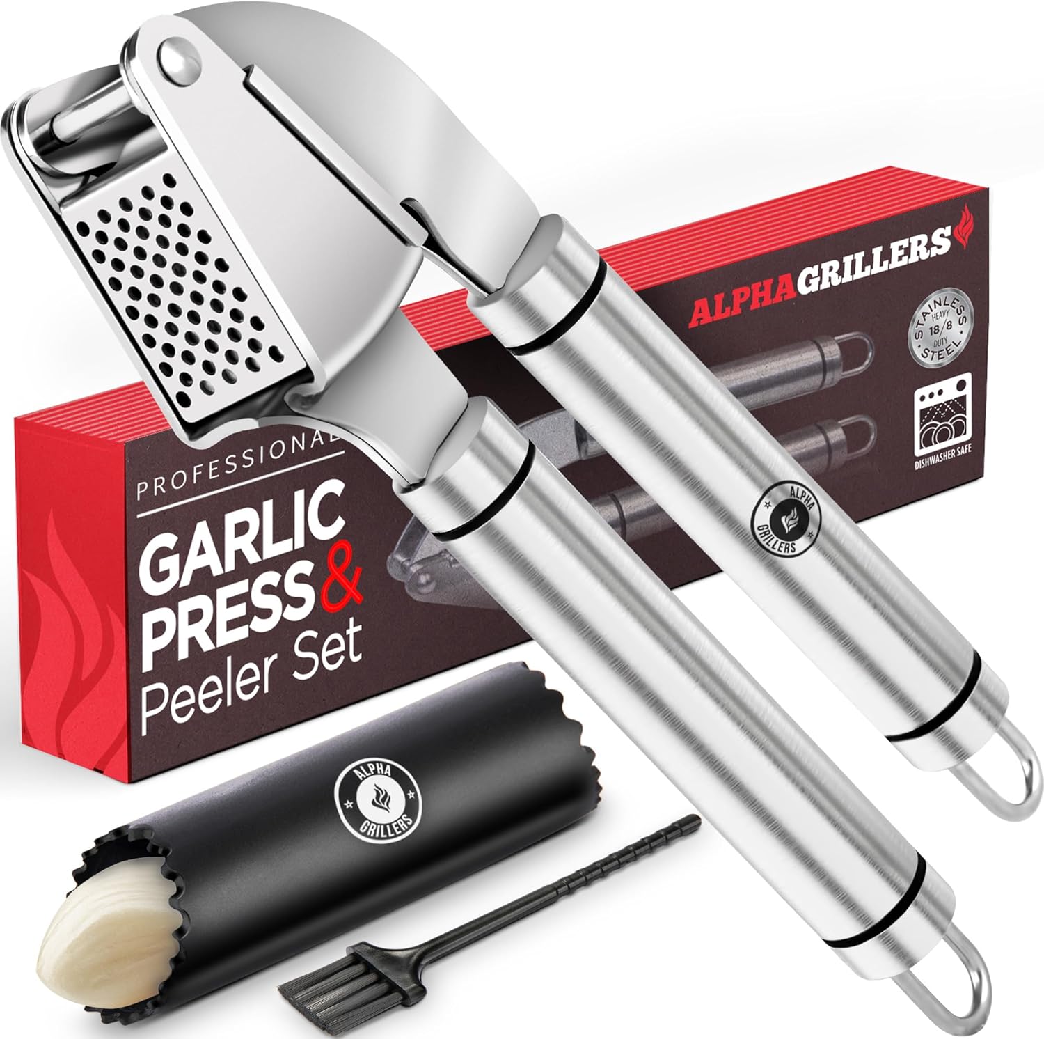 Alpha Grillers Garlic Press Stainless Steel