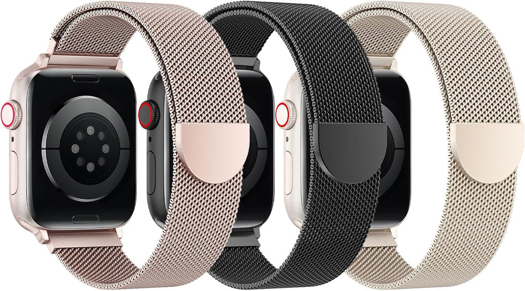 Stainless Steel Magnetic Watch Bands 3 pack