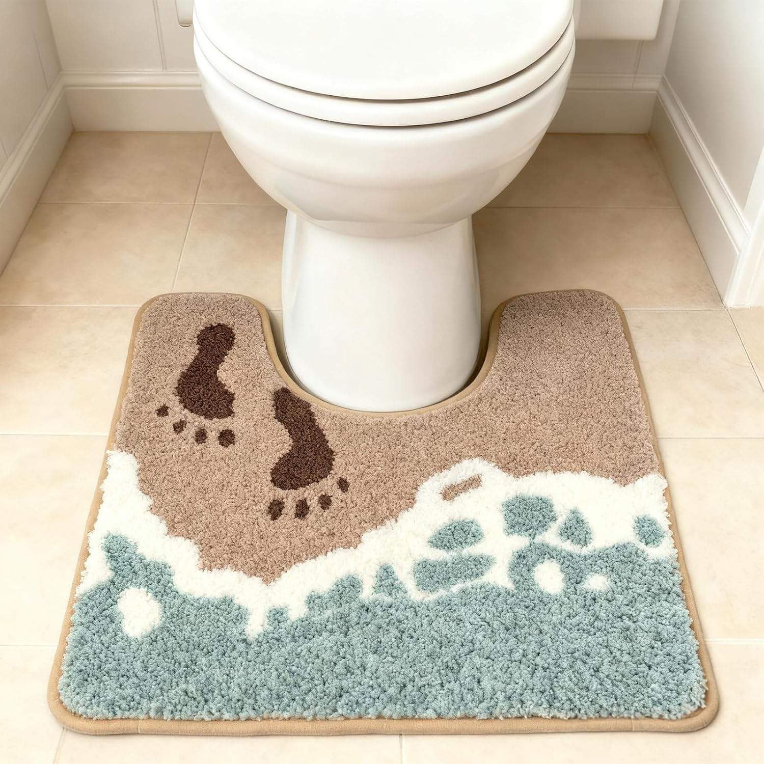 Beach Themed Toilet Mat