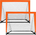Theresduet 2 Pack 4â€™ x 3â€™ Size Portable Kid Soccer Goals for Backyard